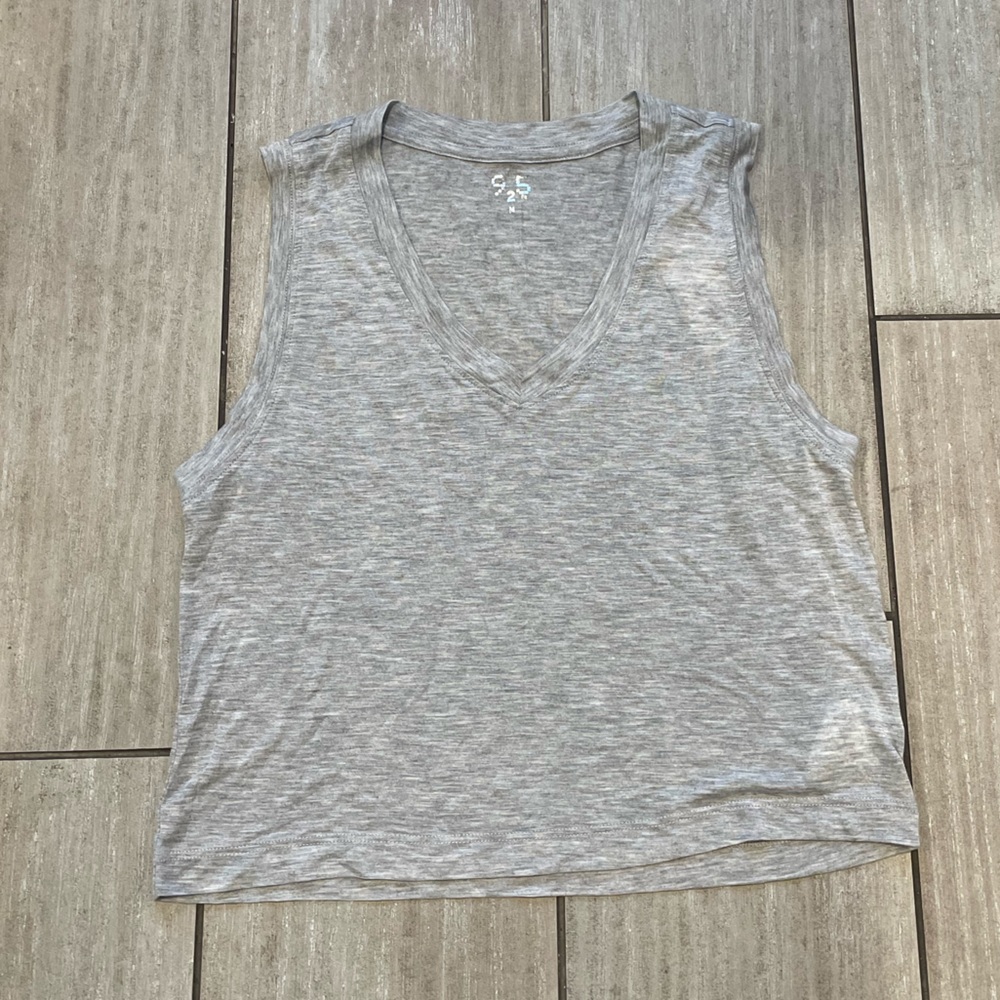 925fit Miami Hit Crop Top in Heather Grey